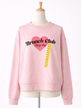 Wildfox Light Pink Brunch Club Sweatshirt M